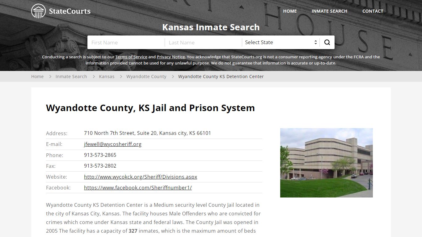Wyandotte County KS Detention Center Inmate Records Search ...